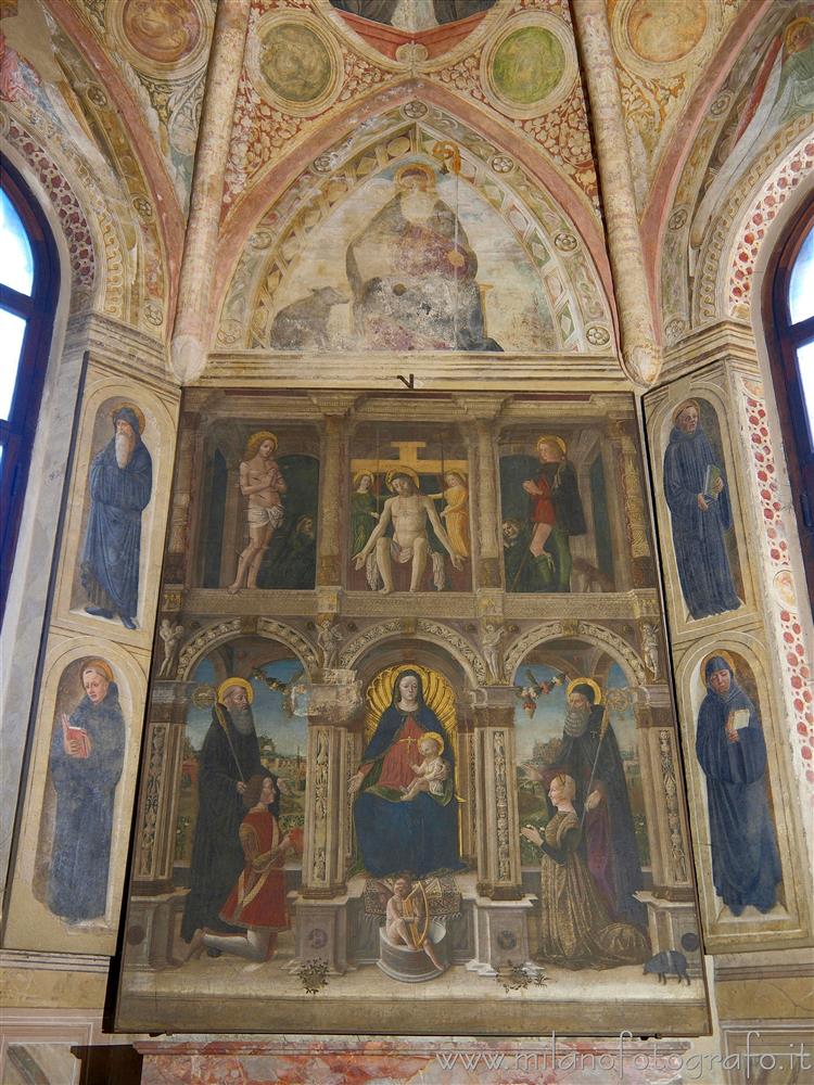 Milan (Italy) - Rear wall of the Obiano Chapel in the Church of San Pietro in Gessate